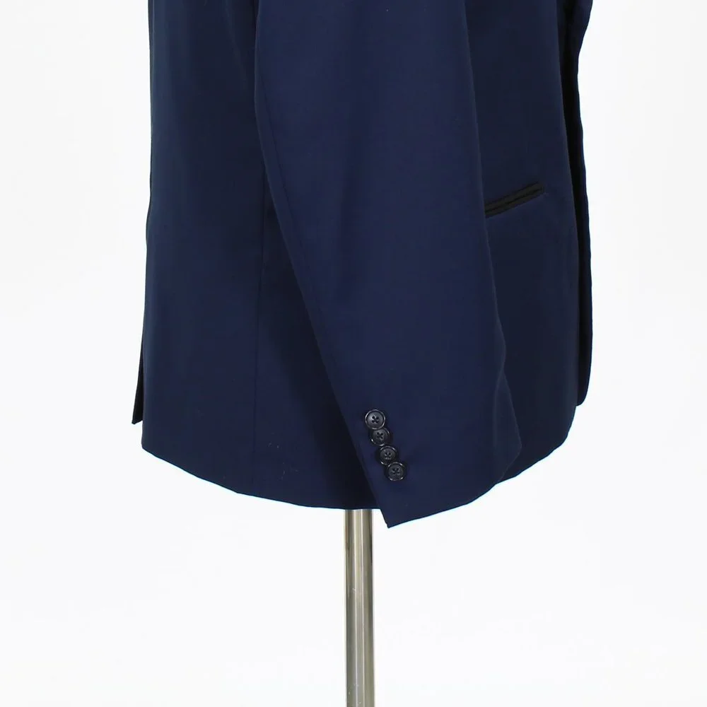 M151 42S Blue Solid 1-Button Sport Coat Blazer Jacket V373